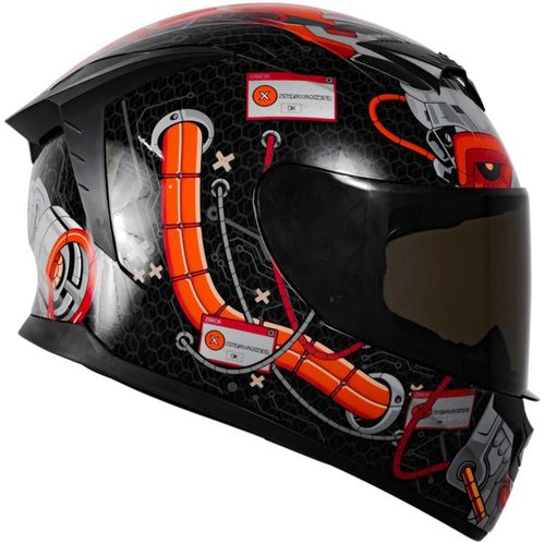 Casco Kov Sparta Error Rojo Integral Dot