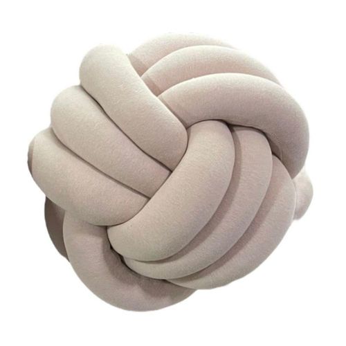 Cojín Nudo Bola Decoración Hogar Recamara Sala Color Blanco