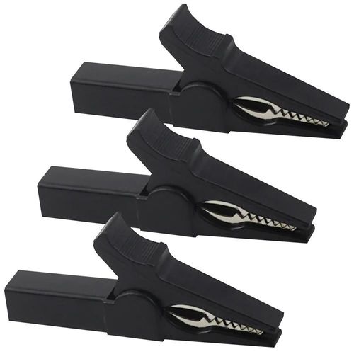 Conectores tipo cocodrilo negros MXJEL-003 CrocGripBlack Pinzas de conexión rápida negras