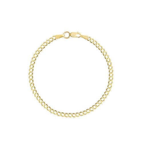 Esclava Barbada 21cm 4mm 10k Oro Italiano Abba Joyas