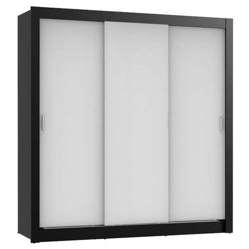Ropero Madesa Monaco 3 Puertas Corredizas Negro/Blanco