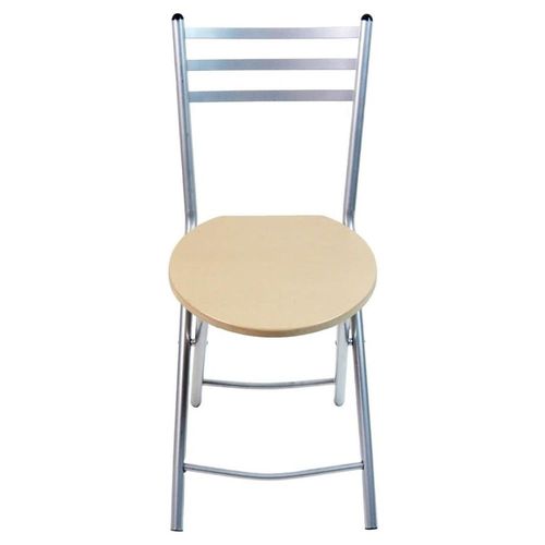 Silla Plegable Madera Mdf Comedor Estructura Acero Brang Natural Wengué