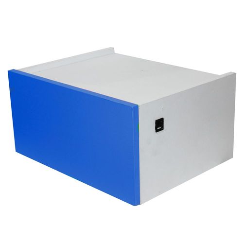 Mesa Noche Buro Luz Led puerto Usb Ensamblado Azul