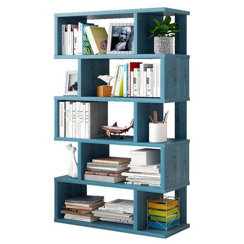 Librero Sippar Biblioteca Moderno Bossa Azul 5 Niveles