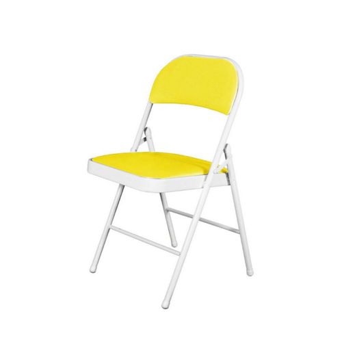 Silla plegable acojinada para oficina amarillo