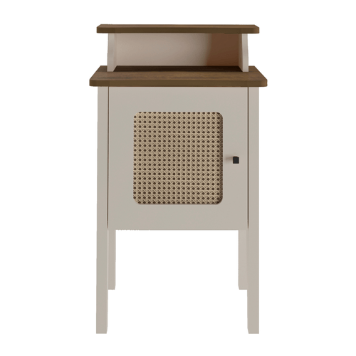 MESA LATERAL BERTOLINI CHARLOTTE OFF WHITE PINO