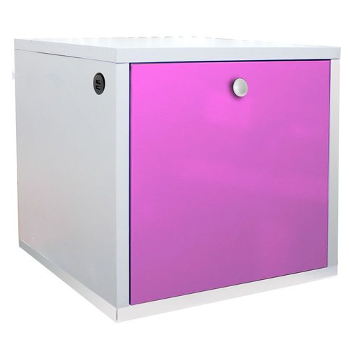 Buro Flotante Recamara Mdf Luz Led Puerto Carga Rosa