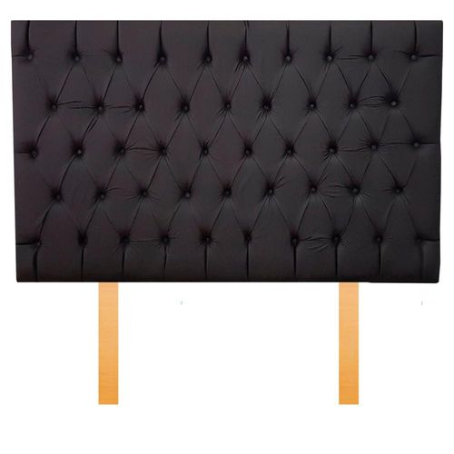 Cabecera capitonada en vinil color chocolate matrimonial