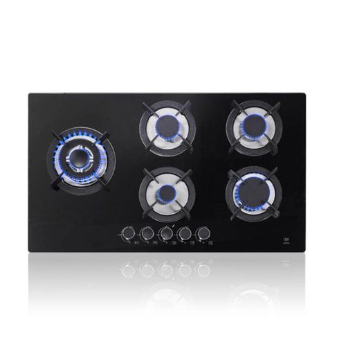 Parrilla A Gas 5 Quemadores Vidrio Templado Avera VT5B