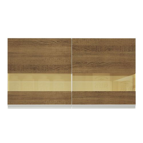 Armario Madesa Glamy 120 cm 2 Puertas Marron con Cristal