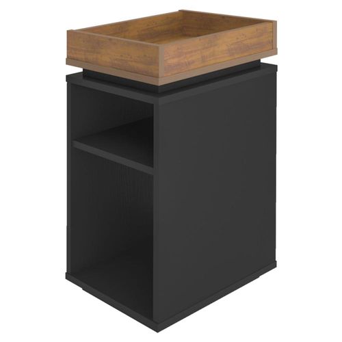 Mesa Lateral, De Noche Auxiliar, Bertolini OLIVIA Negro Pino