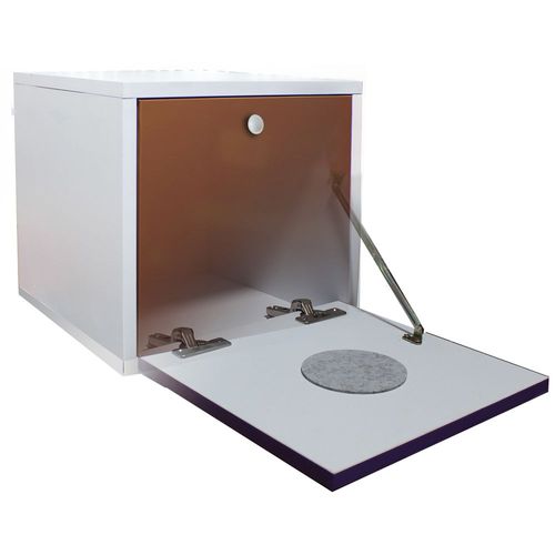 Buro Flotante Mdf Recamara Ensamblado Vinil Cafe