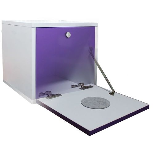 Buro Flotante Mdf Recamara Ensamblado Vinil Morado