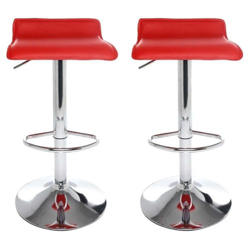 SET DE 2 BANCOS DE BARRA COLOR ROJO