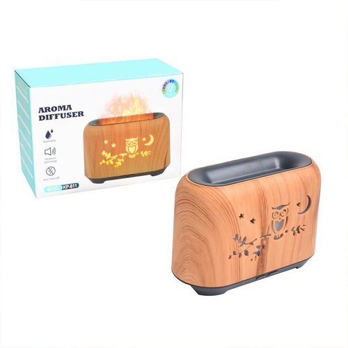 Humidificador en Forma de Llama, Difusor de Aceites Esenciales y Luz Nocturna, Apagado Automático,HOGAWAY WEP31105
