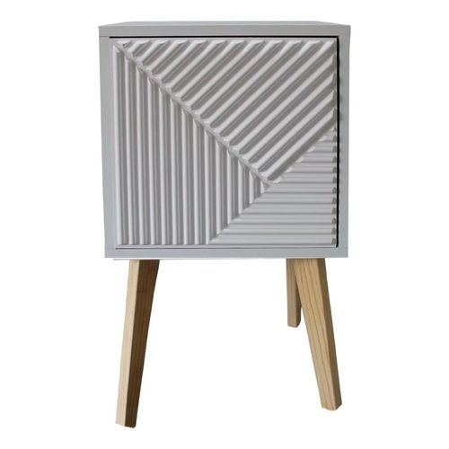 Buro Recamara Mueble Minimalista Relieve Ensamblado Blanco