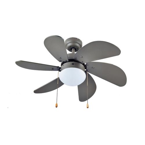 Ventilador 30'' 60W 1 Luz Cadena / cuerpo gris titanio aspas gris / VENTUM