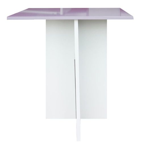 Mesa De Centro Mdf Melamico Resistente Violeta Pastel