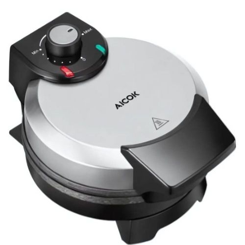 Waflera Circular 10 Temperaturas Aicok  Plateada  Mod WB2950