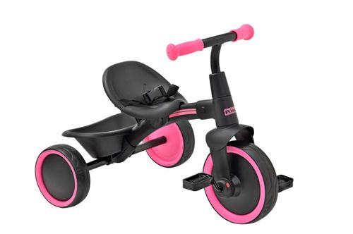Triciclo Infantil Para Niños Prinsel City Barra Desmontable Rosa