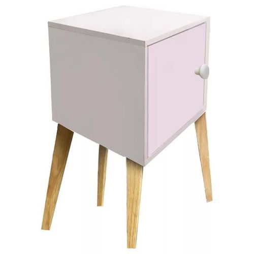 Buro recamara luz led infantil pata larga rosa