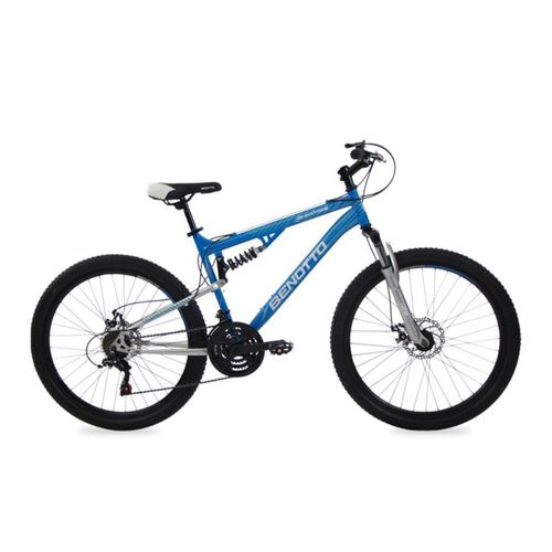 Bicicleta BENOTTO Montaña BLACKCOMB R26 21V. Hombre DS Frenos Doble Disco Mecanico Acero Azul Metalico/Plata Talla:UN