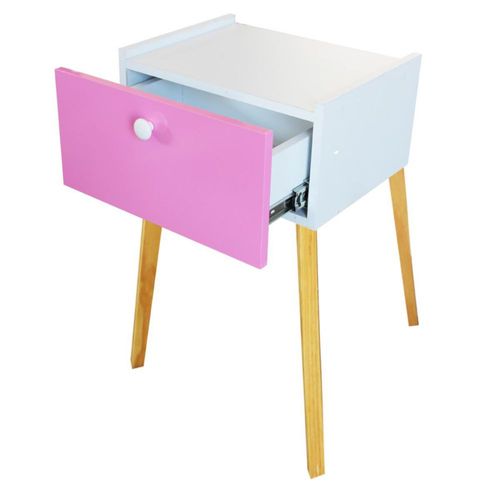 Cajonera mesa MDF buro patas recamara rosa