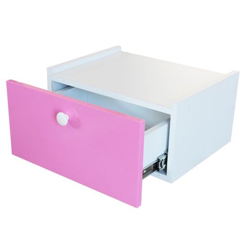 Cajonera Recamara buro flotante MDF mesa rosa