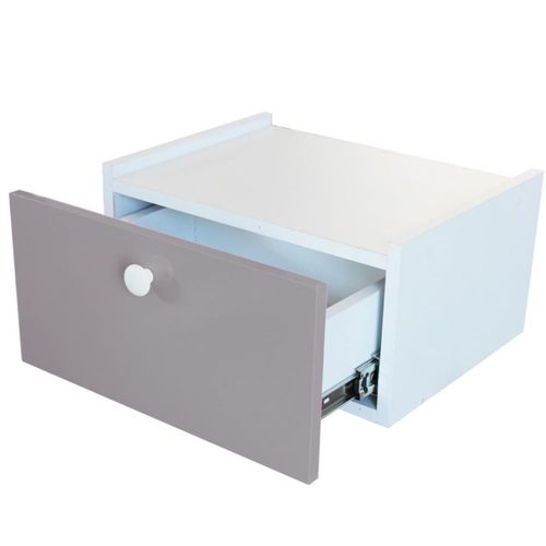 Buro Cajonera Recamara mesa flotante mdf gris