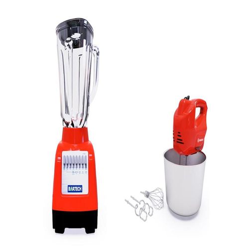 COMBO  Licuadora BARTECH 750W y Batidora 200W Rojo