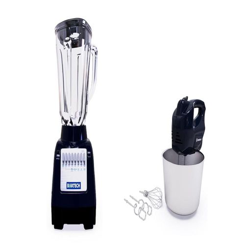 COMBO  Licuadora BARTECH 750W y Batidora 200W Negro