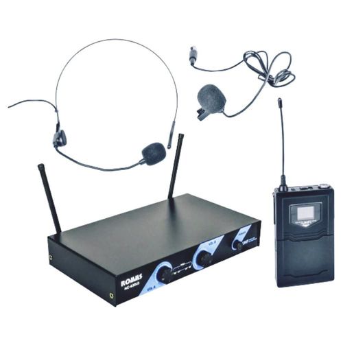Set microfonos profesionales uhf mc-630ld lavalier + diadema