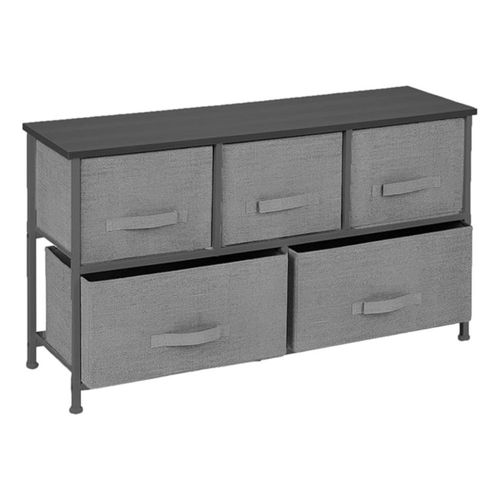Cajonera Bluelander de 5 Cajones 55x100x30 cm, Acero, Gris Oscuro