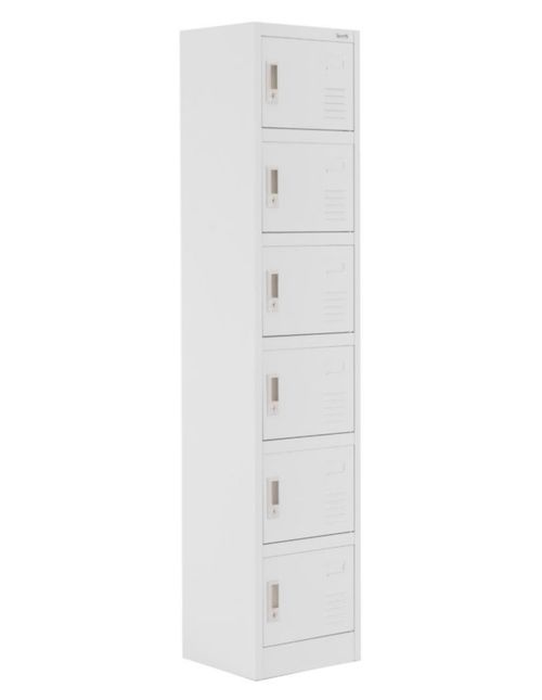 Locker Metalico Guardex Casillero Cerradura Llave 6 Puertas