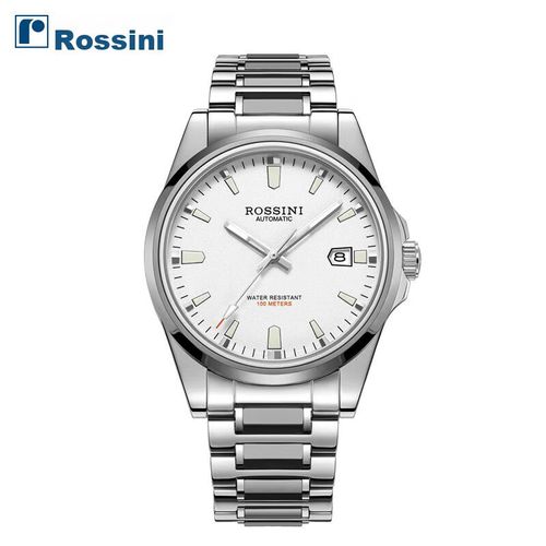 Reloj ROSSINI VERSARY mecánico hombre tungsteno esfera blanca