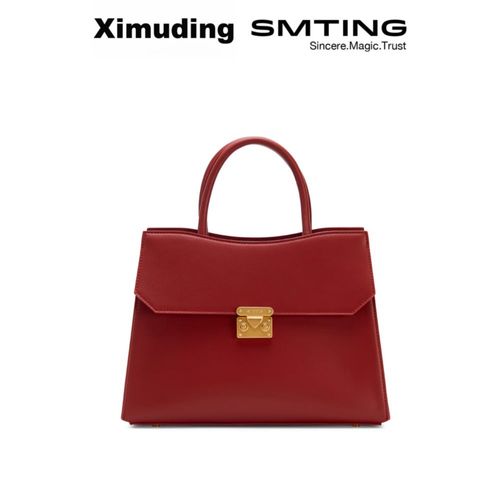 Bolso de mano SMTING Blooming Heart de cuero para novia blanco