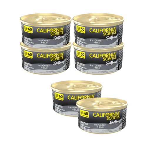 6 Pzas Aromatizante Auto California Scents Ice 60 Días Aroma