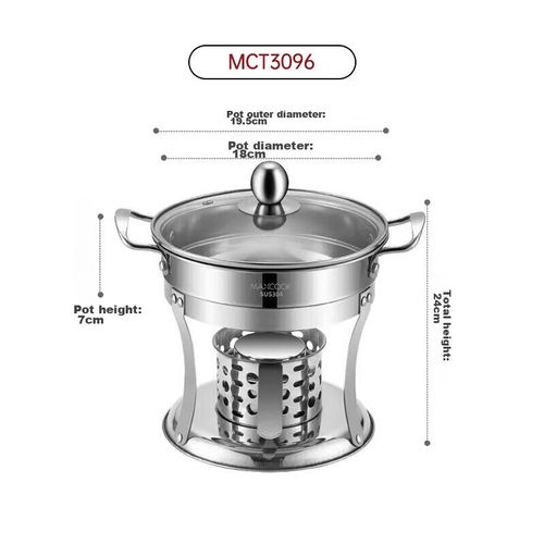 Olla Hot Pot MAXCOOK MCT3096 Fabricación Acero Inoxidable 304