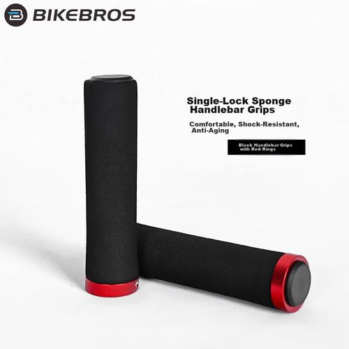 Agarre de Manillar BIKEBROS Espuma 27mm Negro/Rojo 130mm