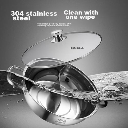 Olla Hot Pot ASD Fabricación Acero Inoxidable 304 28CM 4.5L