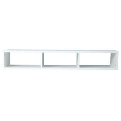 Estante Repisa Tv Flotante Soporte Minimalista 3 Divisiones Color Blanco