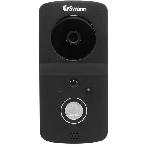 Timbre de vídeo inteligente Wi-Fi Swann Cableado y batería Negro