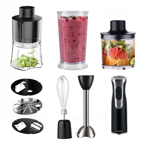 SET DE BATIDORA MASTERCHEF MK-HBS-7 DE INMERSION CON ACCESORIOS REMOVIBLES NEGROS