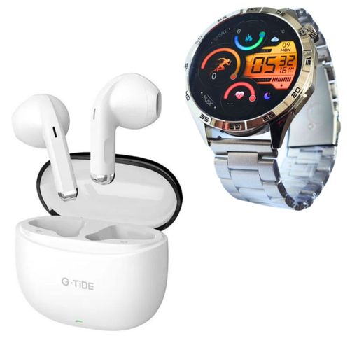 Audifonos G Tide L21 Blanco con Smartwatch G Tide Power