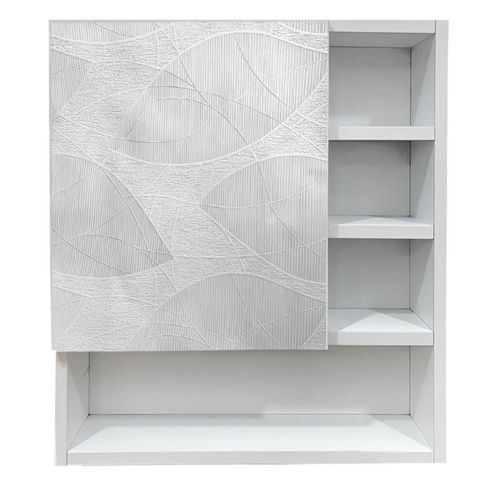 Botiquin Repisa Mdf 50cm Pared Organizador Baño Blanco Hoja