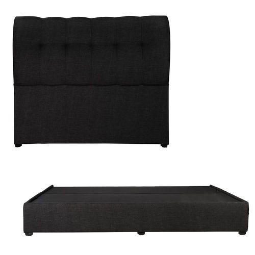 Cabecera King Size Dicasa Nube+ Base Cama Negro CDZ
