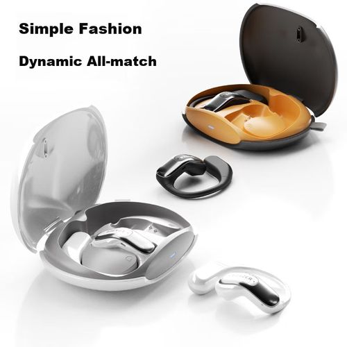 Audífonos Inalámbricos Lenovo Er53 Negro Amarillo Conduccion Osea A Prueba De Agua