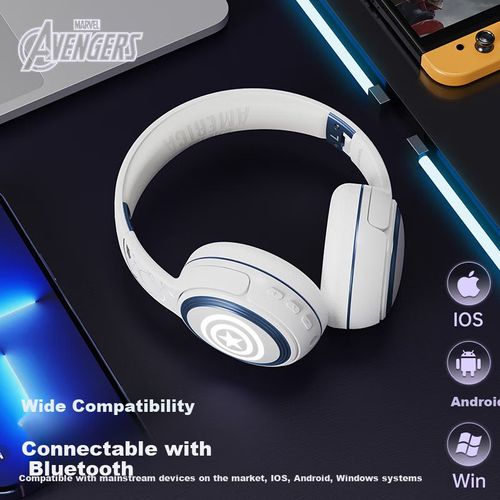 Audífonos Inalámbricos Disney Marvel Mr13 Capitán América Bluetooth