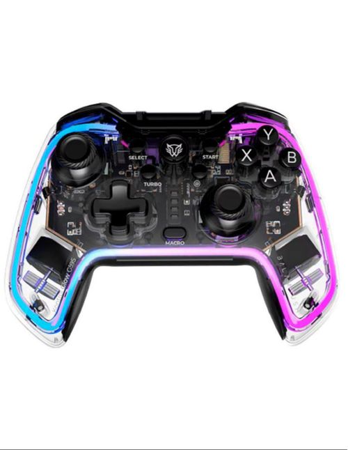 Balam Rush Gamepad Kontrol Glow G595, Inalámbrico, Bluetooth, Transparente