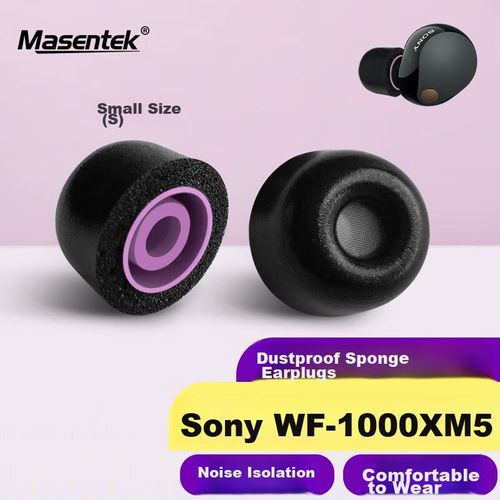 Almohadillas Masentek Sony Wf-1000Xm5 Espuma Viscoelástica Negro Pequeño
